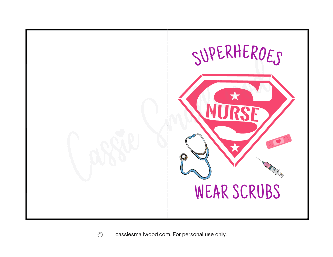 10 Cute Nurse Thank You Cards (Free Printable) - Cassie Smallwood