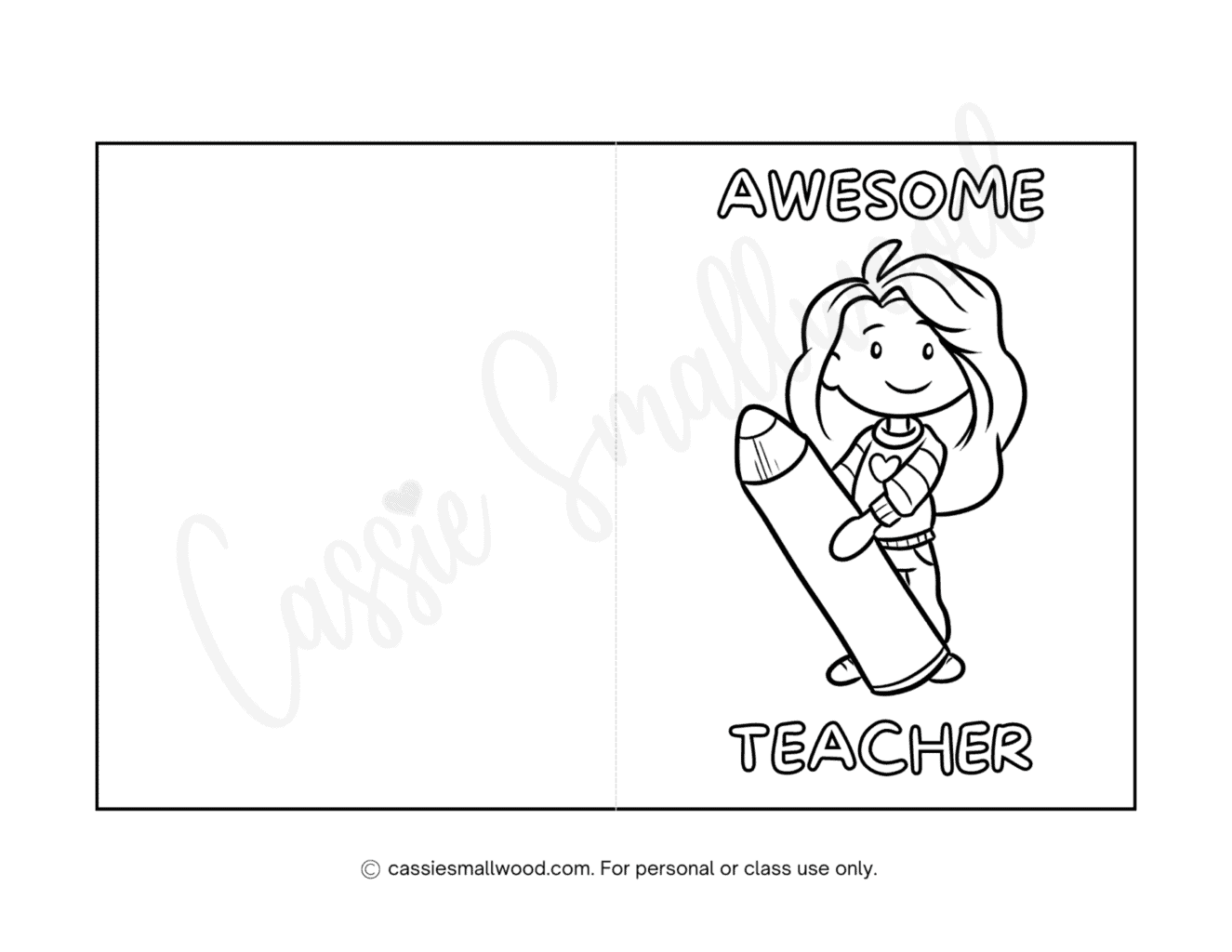 22 Cute Teacher Appreciation Coloring Pages (And Cards!) Cassie Smallwood