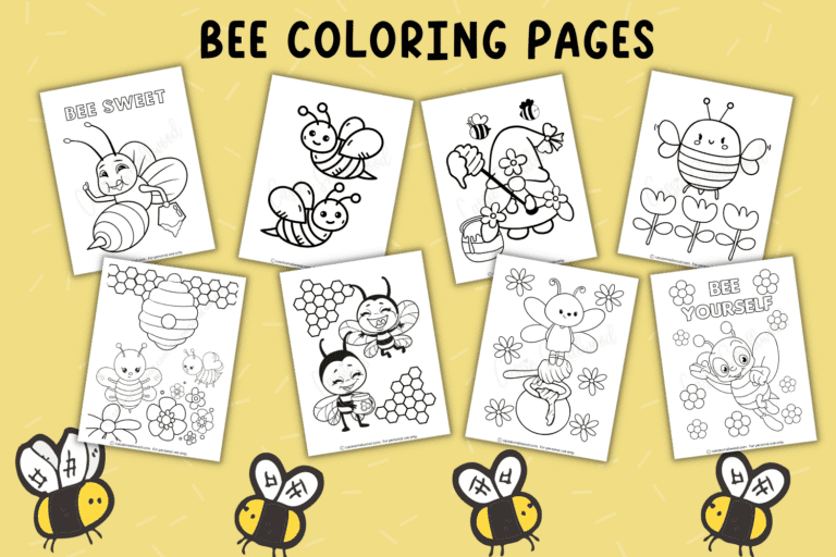 50 Cute Bee Coloring Pages (Free Printable)