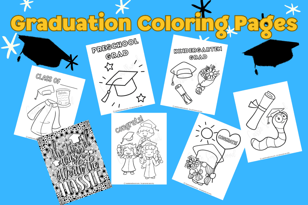 17 Cute Graduation Coloring Pages - Cassie Smallwood