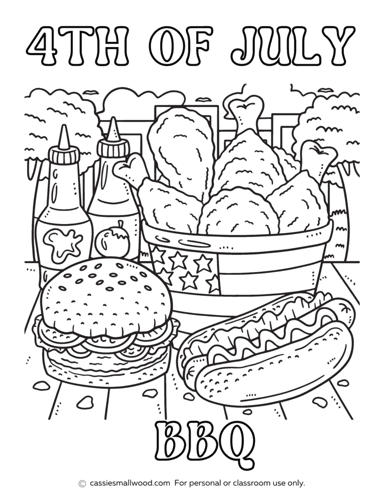 bbq coloring pages