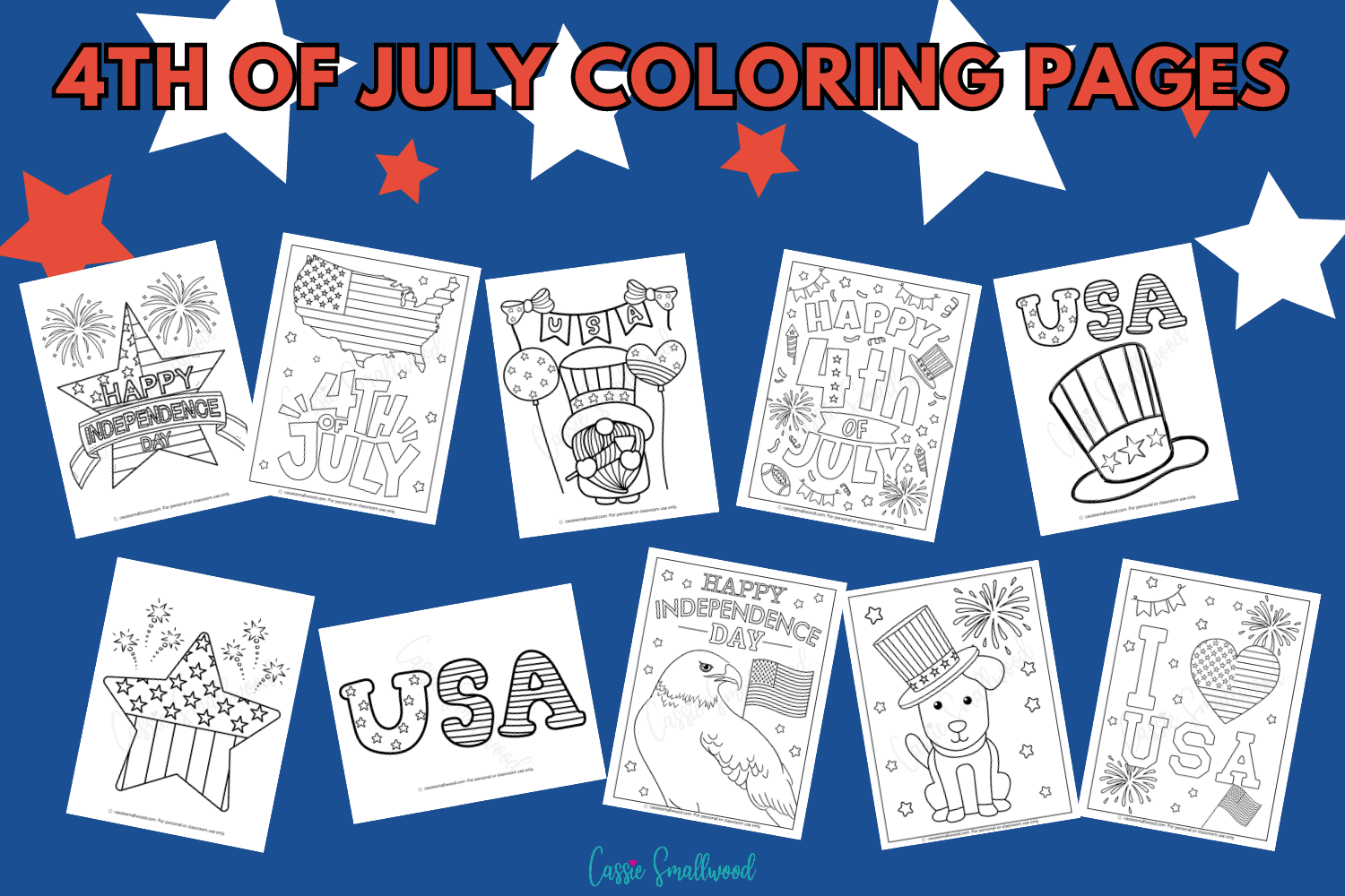 4th of july coloring contest