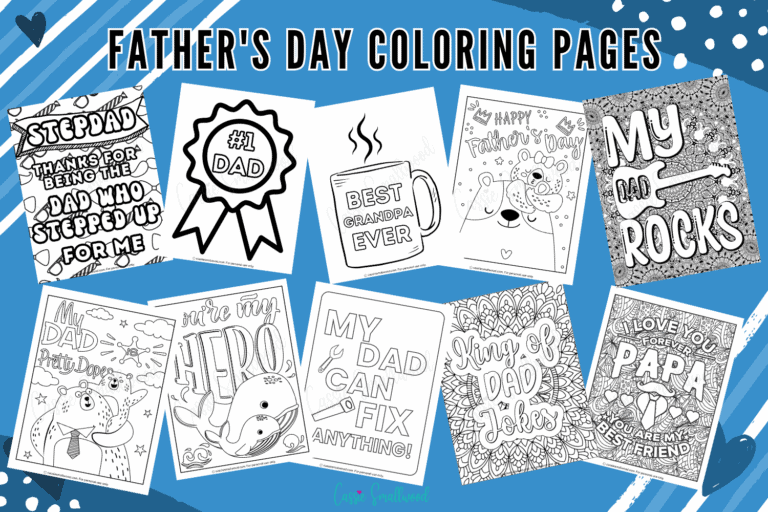36 Cute Father’s Day Coloring Pages (Free Printable)