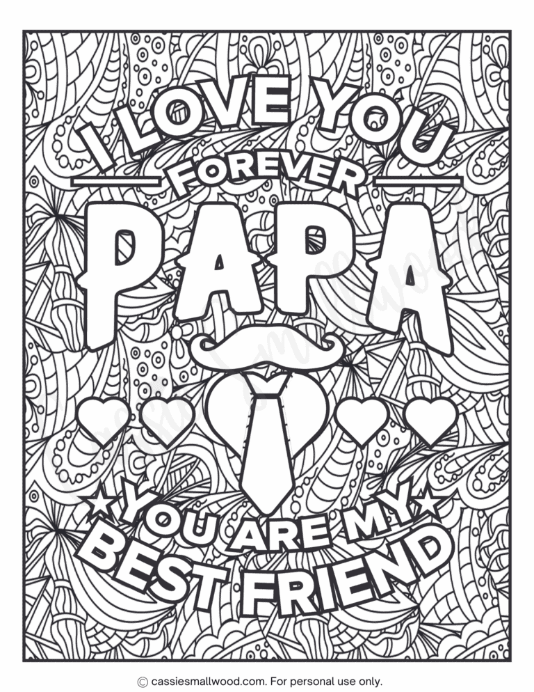 Happy Fathers Day Papa Coloring - Happy Fathers Day Papa Coloring Page 768x994 
