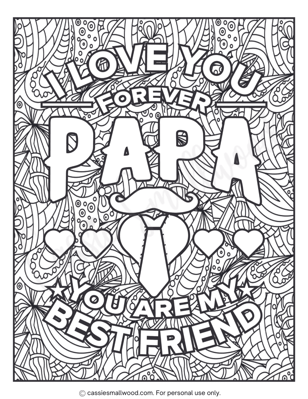 Happy Fathers Day Papa Coloring - Happy Fathers Day Papa Coloring Page 