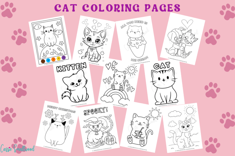 37 Cute Cat Coloring Pages