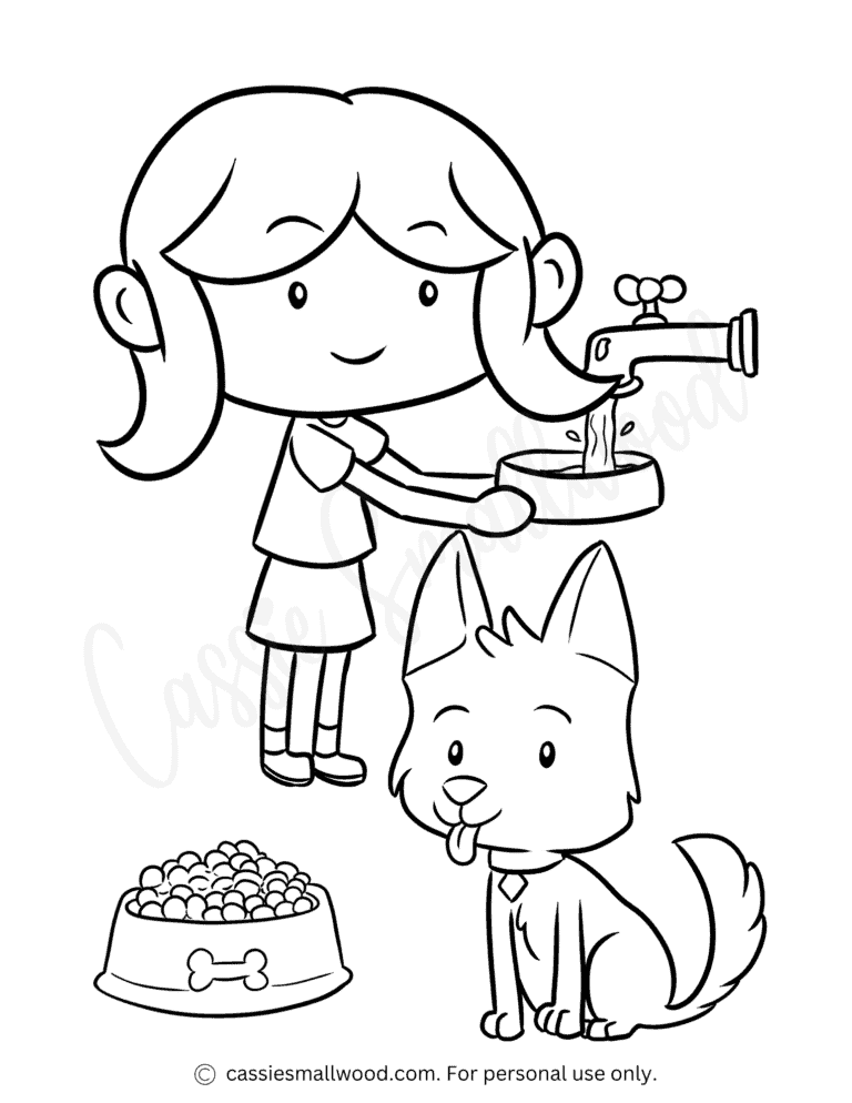 Cute Doggy Coloring Page Cassie Smallwood