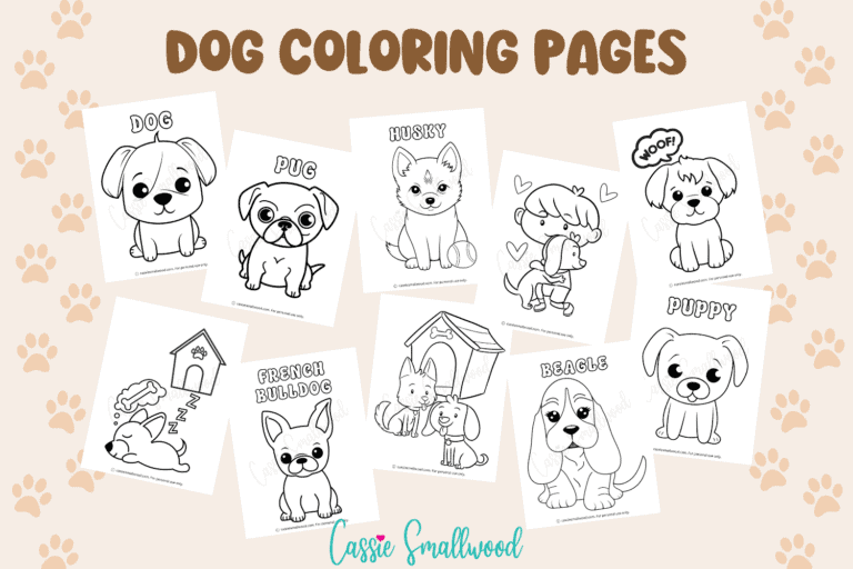 40 Cute Dog Coloring Pages - Cassie Smallwood