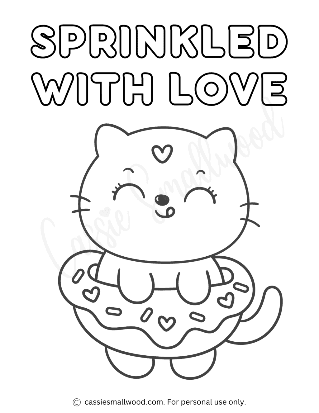 37 Cute Cat Coloring Pages - Cassie Smallwood