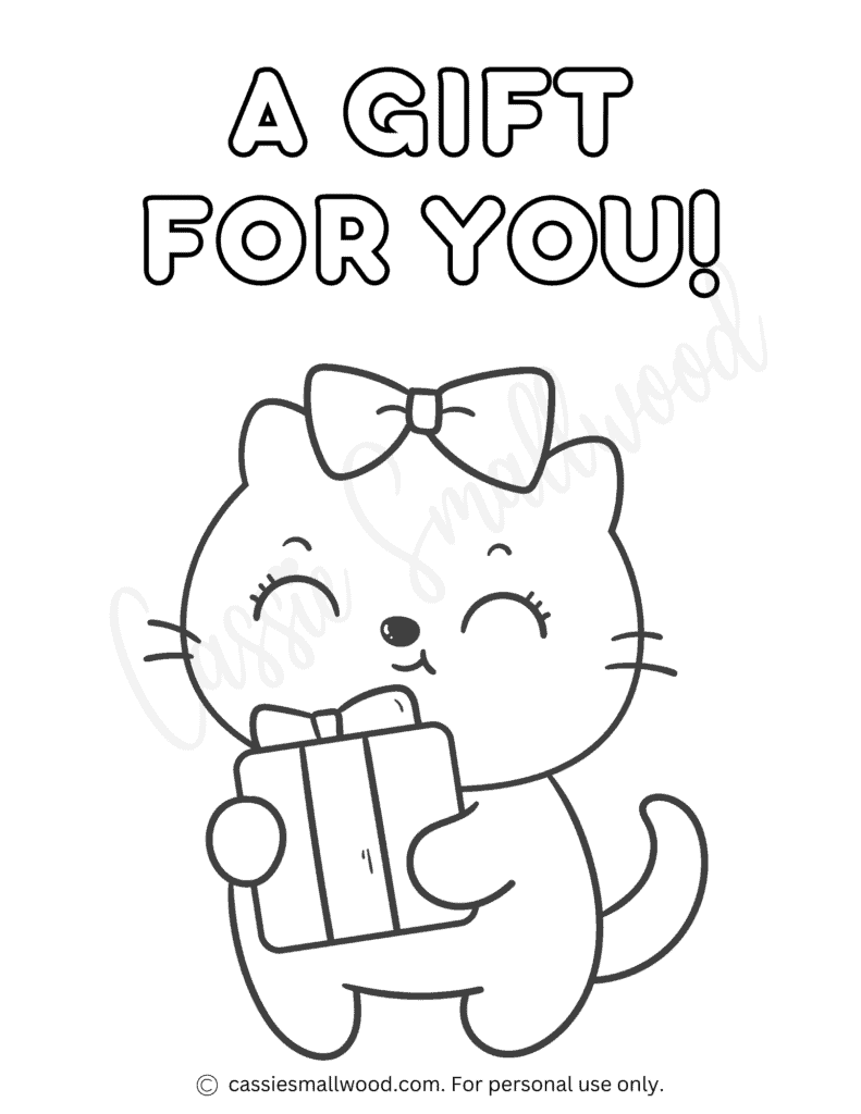 Free kitten coloring page printable pdf cat coloring sheet cute kitty picture to color