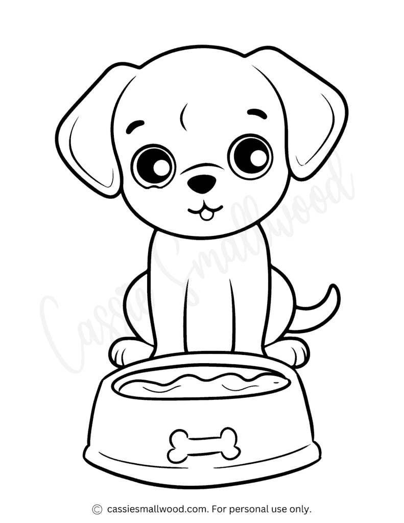 Puppy Dog Coloring Page Cassie Smallwood