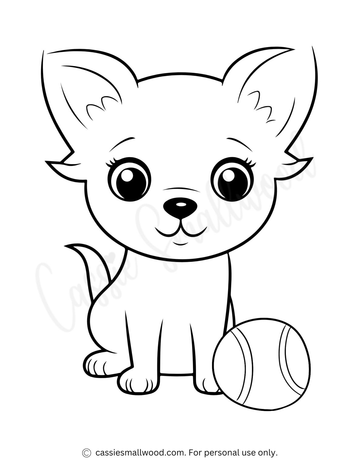 40 Cute Dog Coloring Pages - Cassie Smallwood