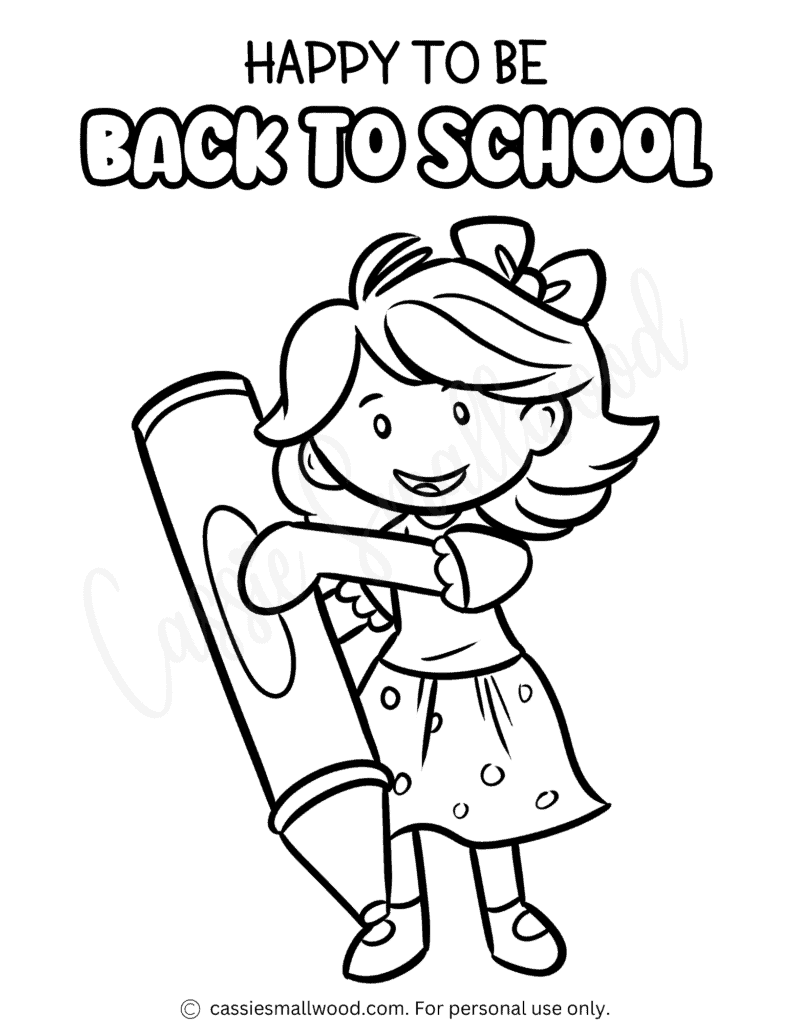 Printable Back To School Coloring Book (25 Pages) – Cassie Smallwood