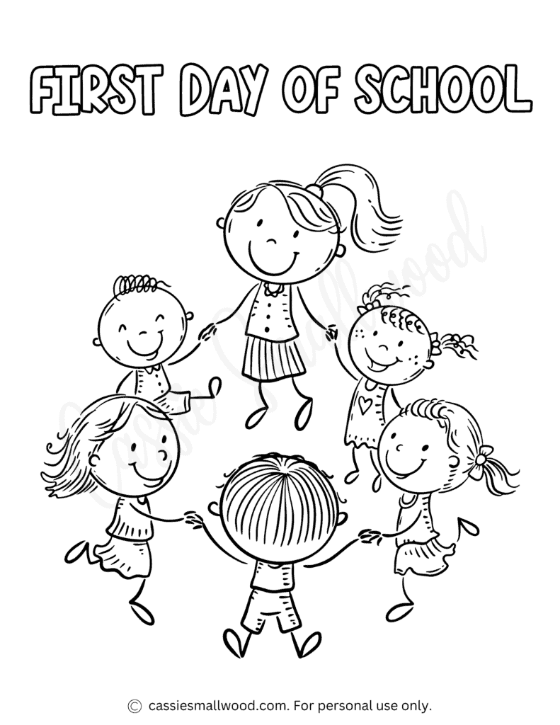 First Day Of School Coloring Page - First Day Of School Coloring Page 791x1024