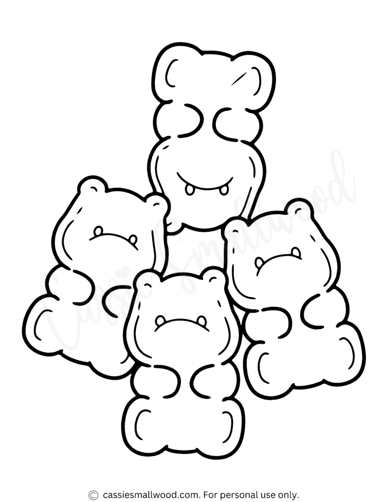 gummy bear coloring page