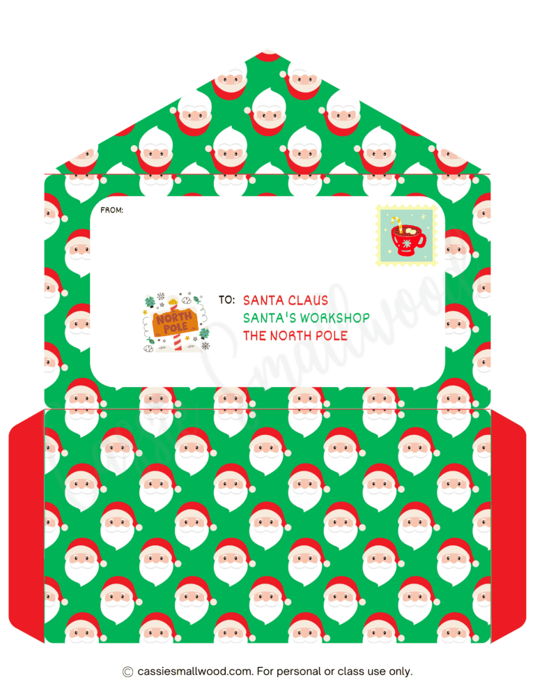 Cute Santa Envelopes (Free Printable) Cassie Smallwood