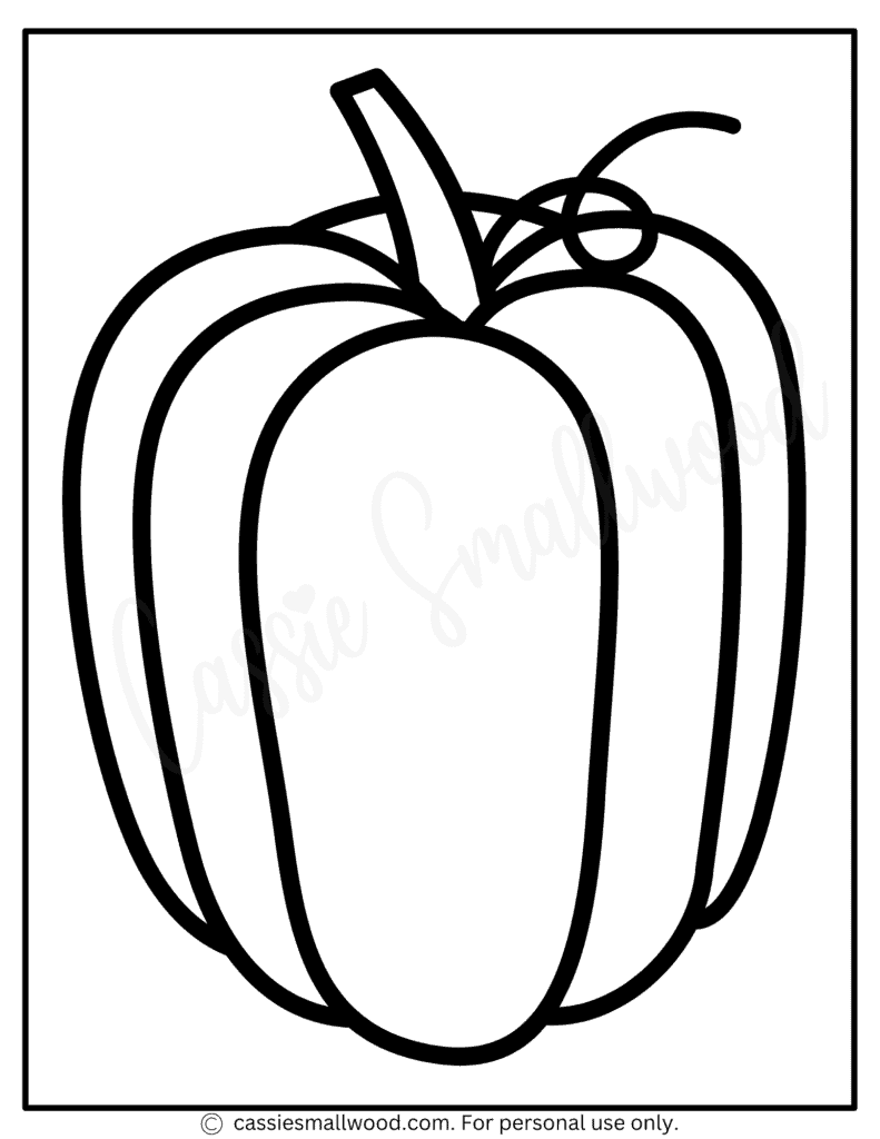Tall pumpkin cut out printable free pdf large pumpkin outline coloring page simple pumpkin stencil for crafts full page