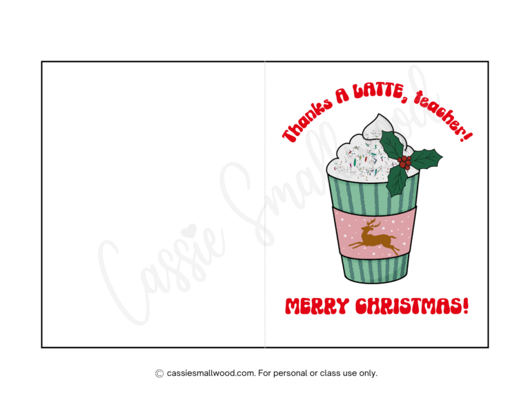 Cute & Funny Teacher Christmas Cards (Free Printable) - Cassie Smallwood