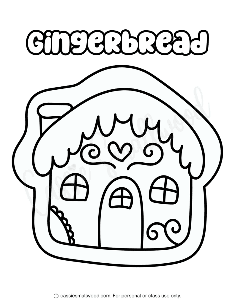 Gingerbread Family Coloring Pages - Plain Gingerbread House Coloring Page 791x1024