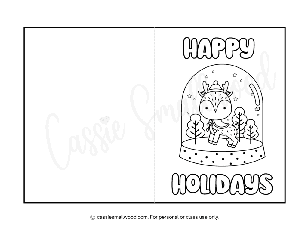 cute-christmas-cards-to-color-cassie-smallwood for Happy Holidays Card Printable Free CUTE Christmas Cards To Color - Cassie Smallwood for Happy Holidays Card Printable Free