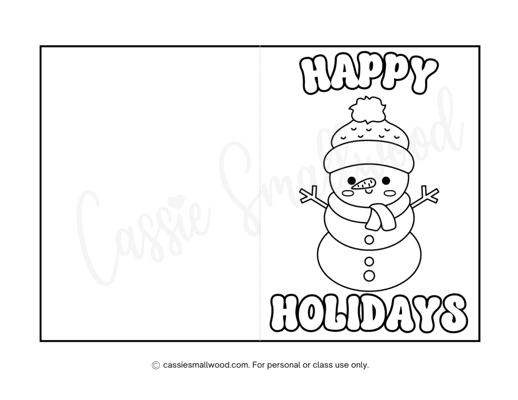 cute-christmas-cards-to-color-cassie-smallwood for Happy Holidays Free Printable Cards CUTE Christmas Cards To Color - Cassie Smallwood for Happy Holidays Free Printable Cards