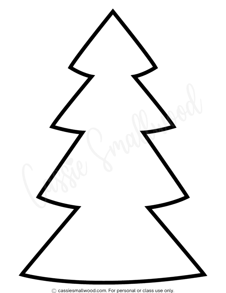 Blank Christmas Tree Coloring Sheets - Full Page Blank Christmas Tree Outline 791x1024 