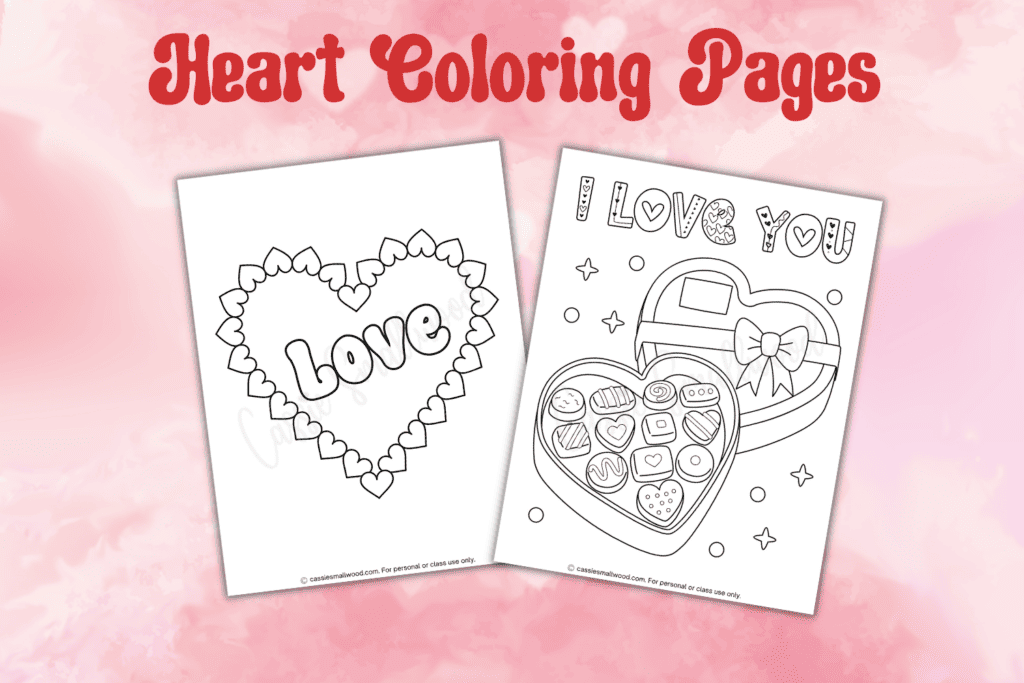 ADORABLE Heart Coloring Pages - Cassie Smallwood