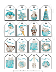 Free Printable Happy Holidays Tags - Cassie Smallwood