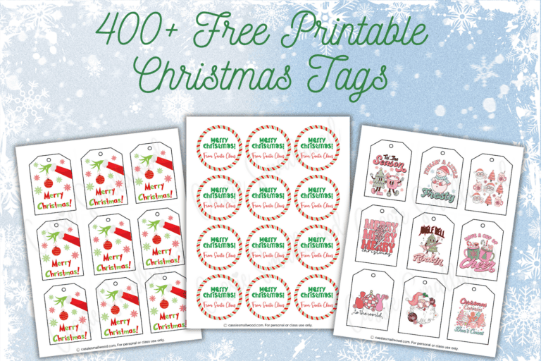 400+ CUTEST Printable Christmas Tags (Free PDF)