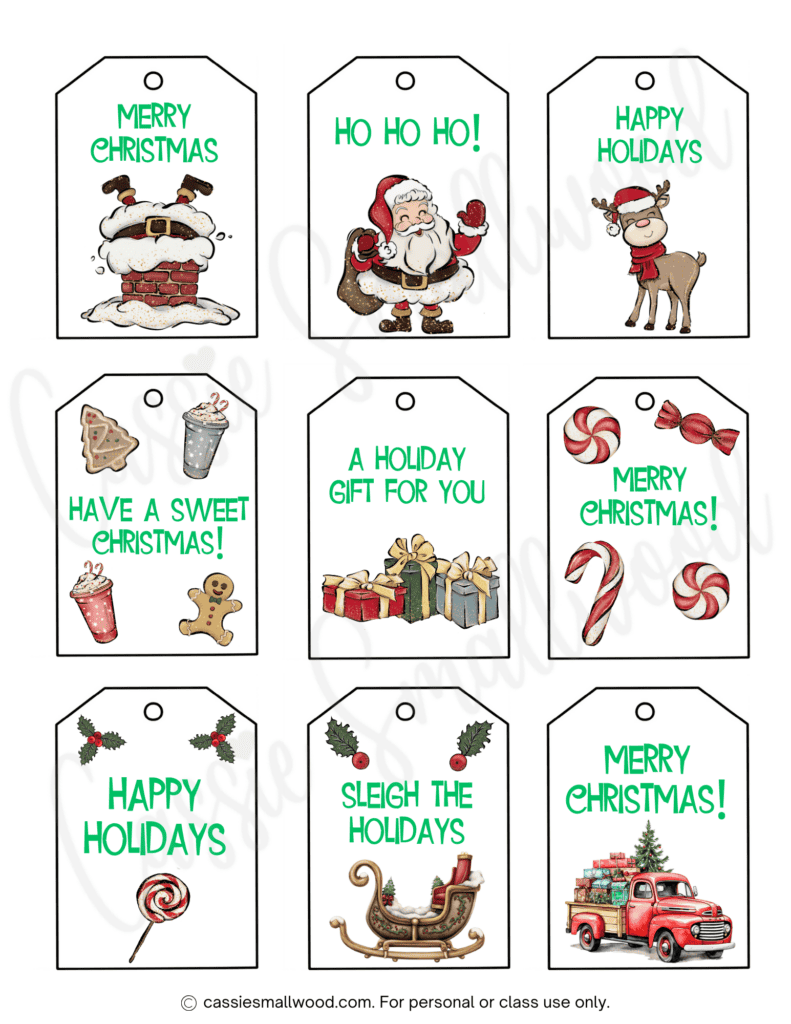 Printable on sale christmas tags