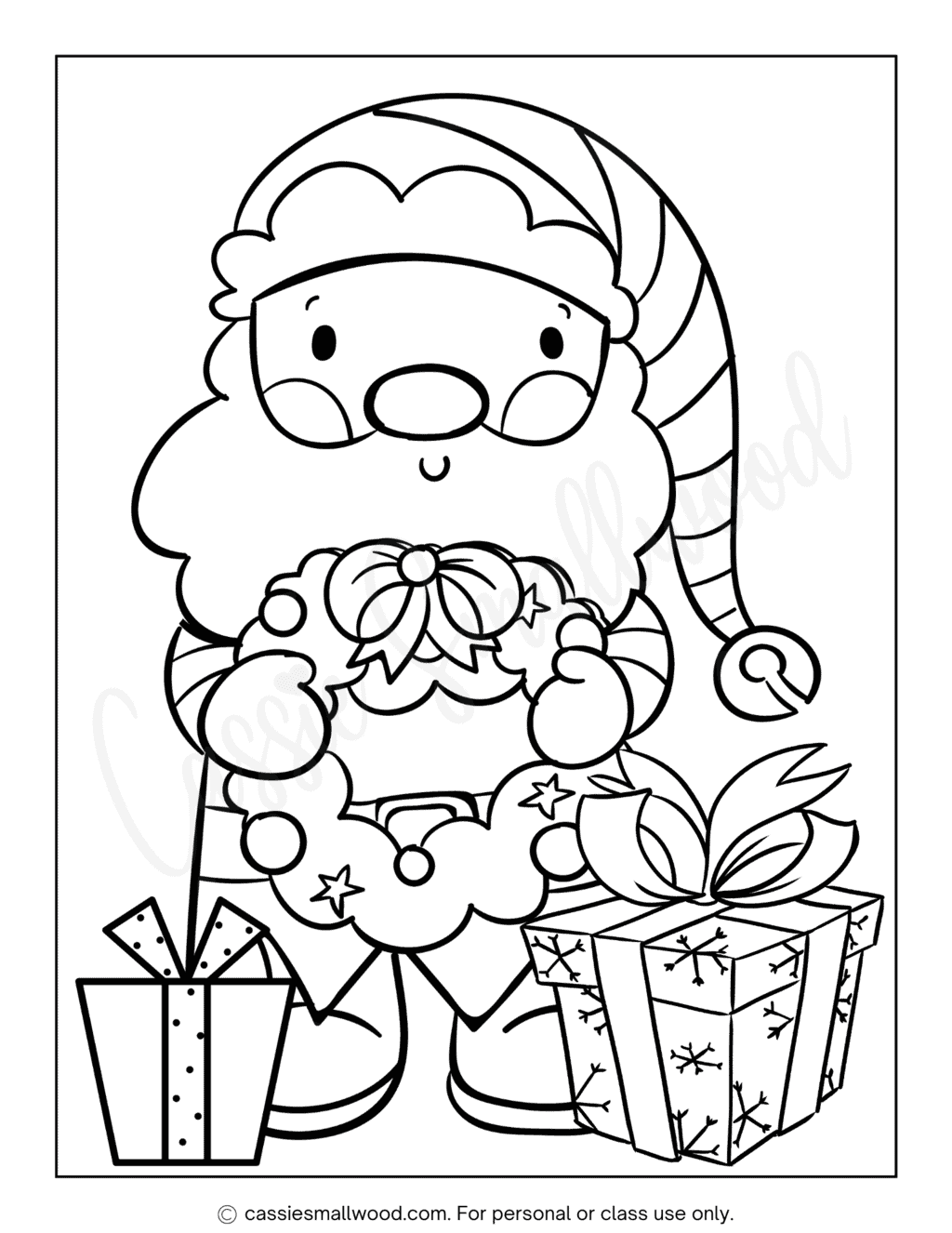 91 CUTEST Santa Coloring Pages Cassie Smallwood