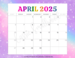 Cute 2025 Free Printable Monthly Calendars - Cassie Smallwood