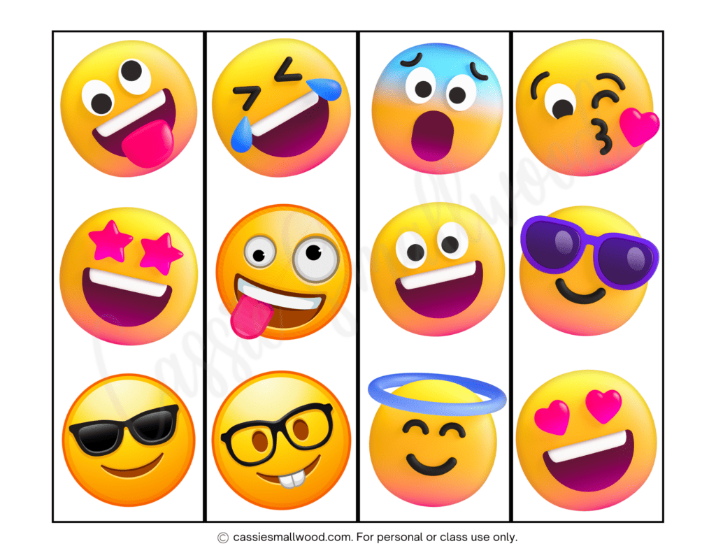 cute emoji bookmarks free printable pdf