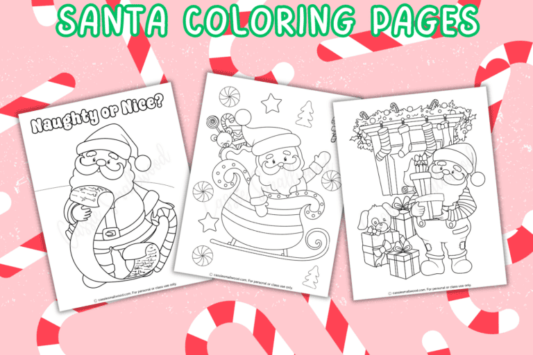 91 CUTEST Santa Coloring Pages