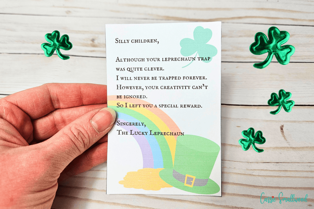 free printable leprechaun letter for kids