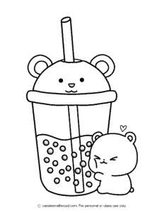 25 Cute Boba Tea Coloring Pages (Free Printables) - Cassie Smallwood