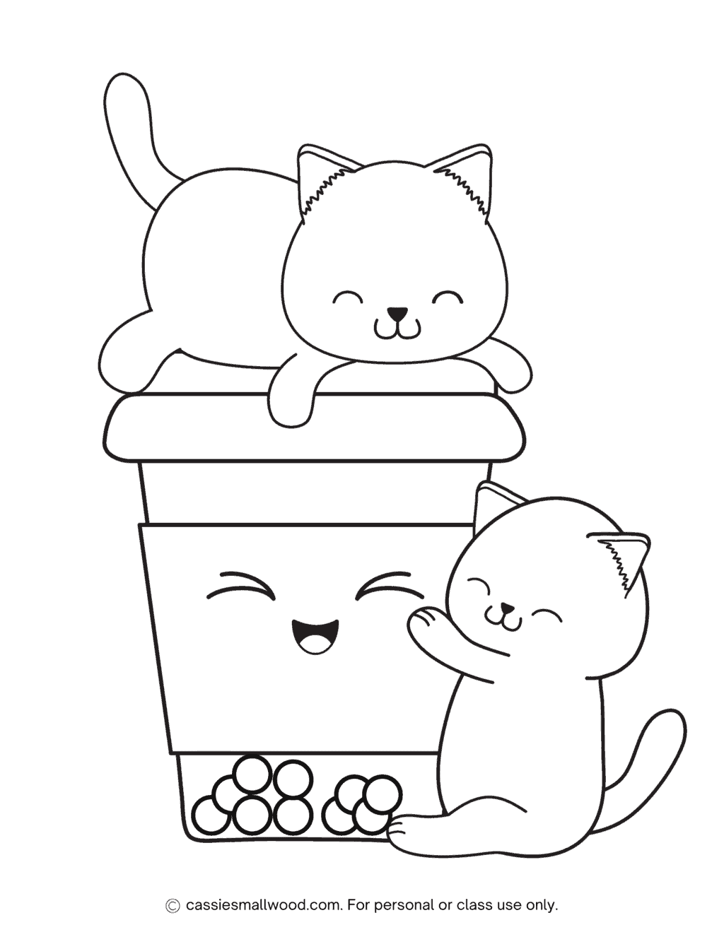 25 Cute Boba Tea Coloring Pages (Free Printables) - Cassie Smallwood