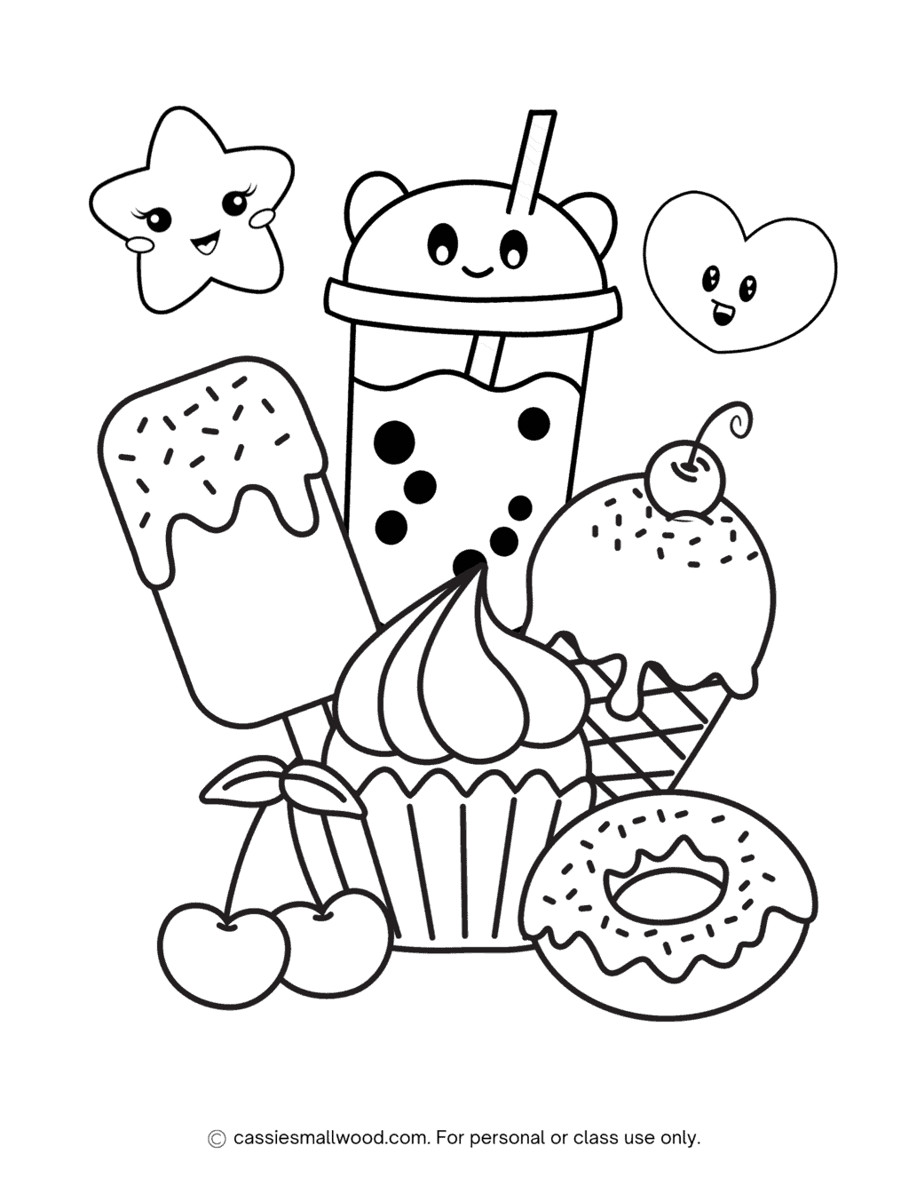 25 Cute Boba Tea Coloring Pages (Free Printables) - Cassie Smallwood