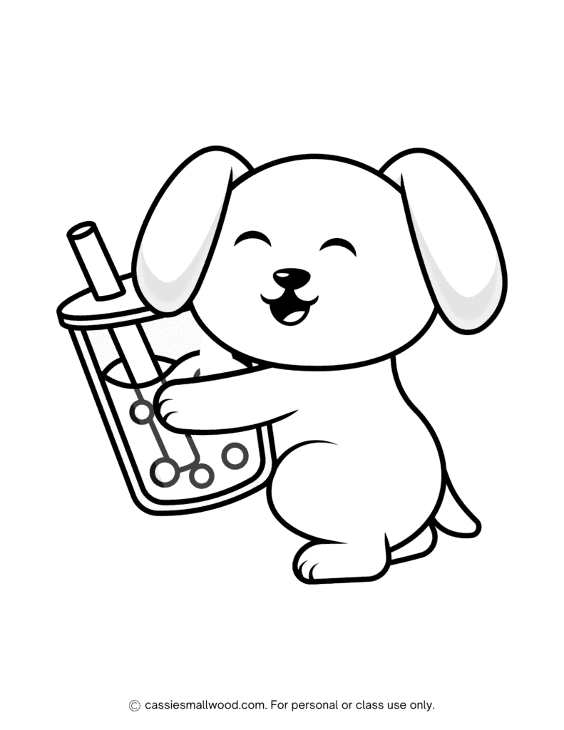 10 Boba Dog Coloring Pages: Unleash Your Inner Artist with Adorable Canines and Refreshing Tea