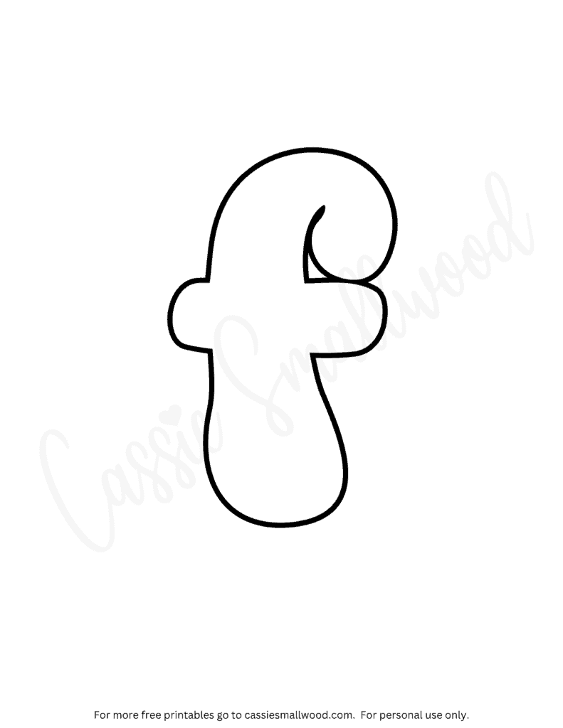 Lowercase bubble letter F coloring sheet free printable bubble letter coloring pages pdf