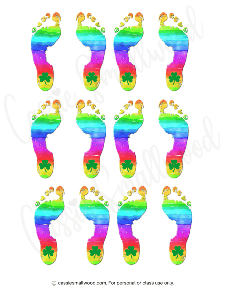 6 Fun Leprechaun Footprints Printables (FREE!) - Cassie Smallwood
