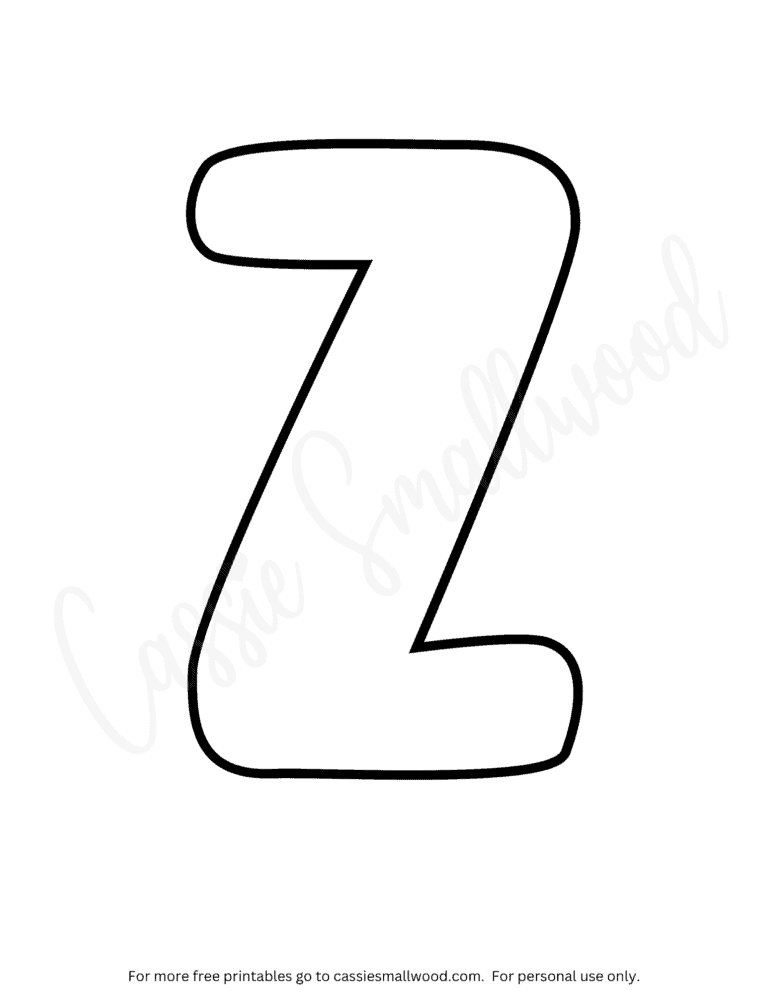 Uppercase Bubble Letter Z Cassie Smallwood