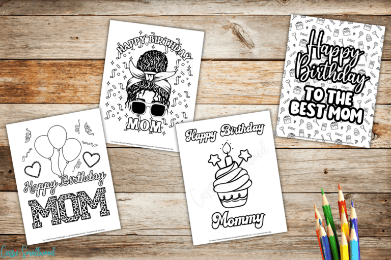 11 Happy Birthday Mom Coloring Pages FREE Printables