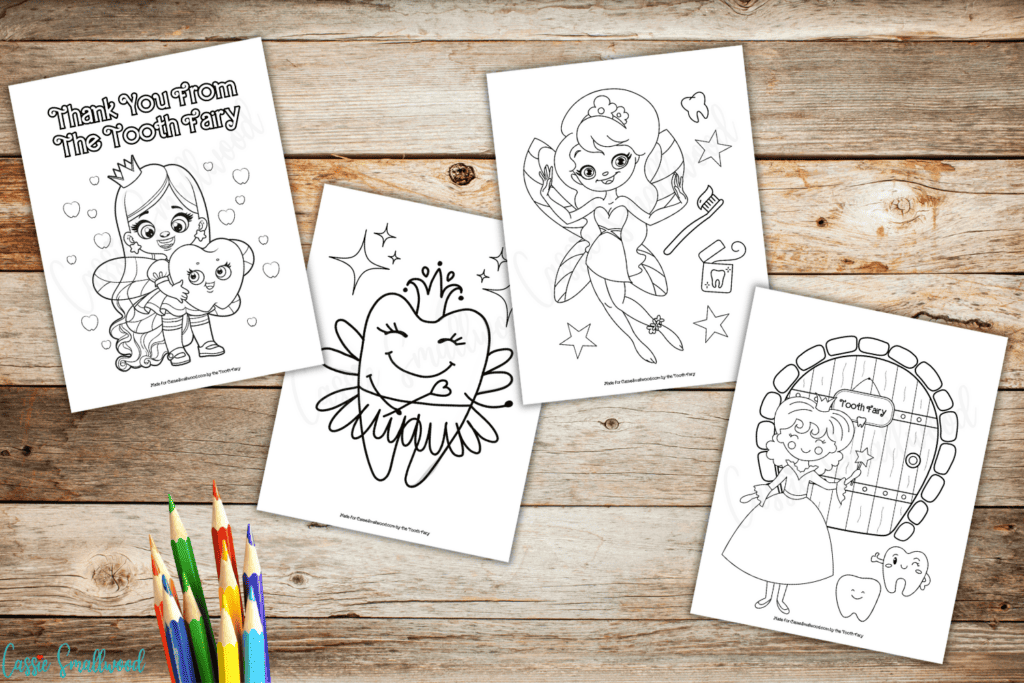 free printable tooth fairy coloring pages
