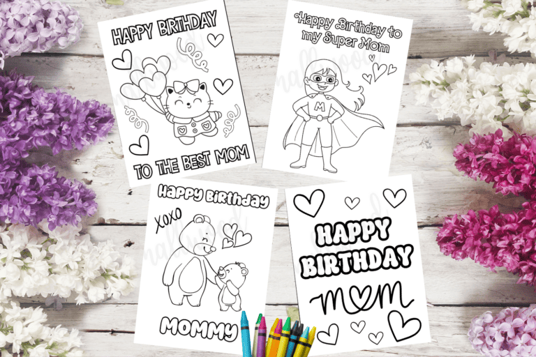 22 Coloring Birthday Cards For Mom FREE Printables