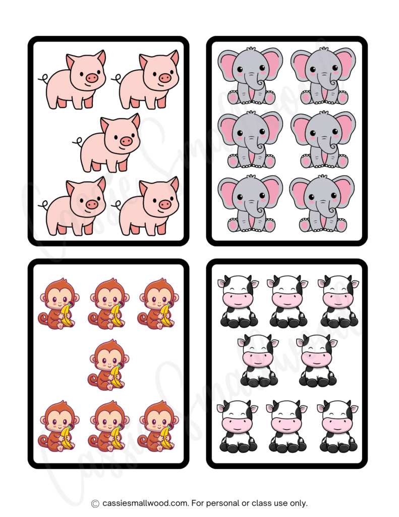 cute numbers flashcards 1-10 free printable pdf, counting objects flashcards preschool, toddler numbers flashcards printable free pdf download, nursery numbers flashcards Montessori school, classroom number flashcards with objects individual for preschoolers