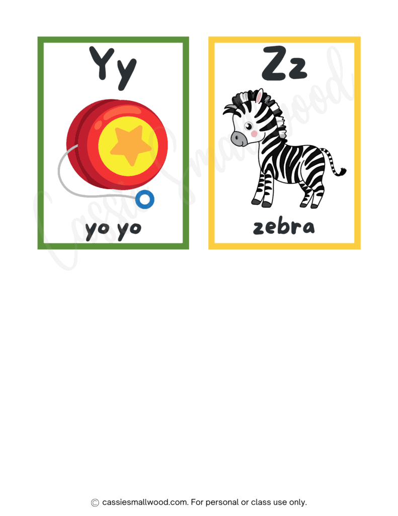 Free printable abc flashcards for preschool - Cassie Smallwood