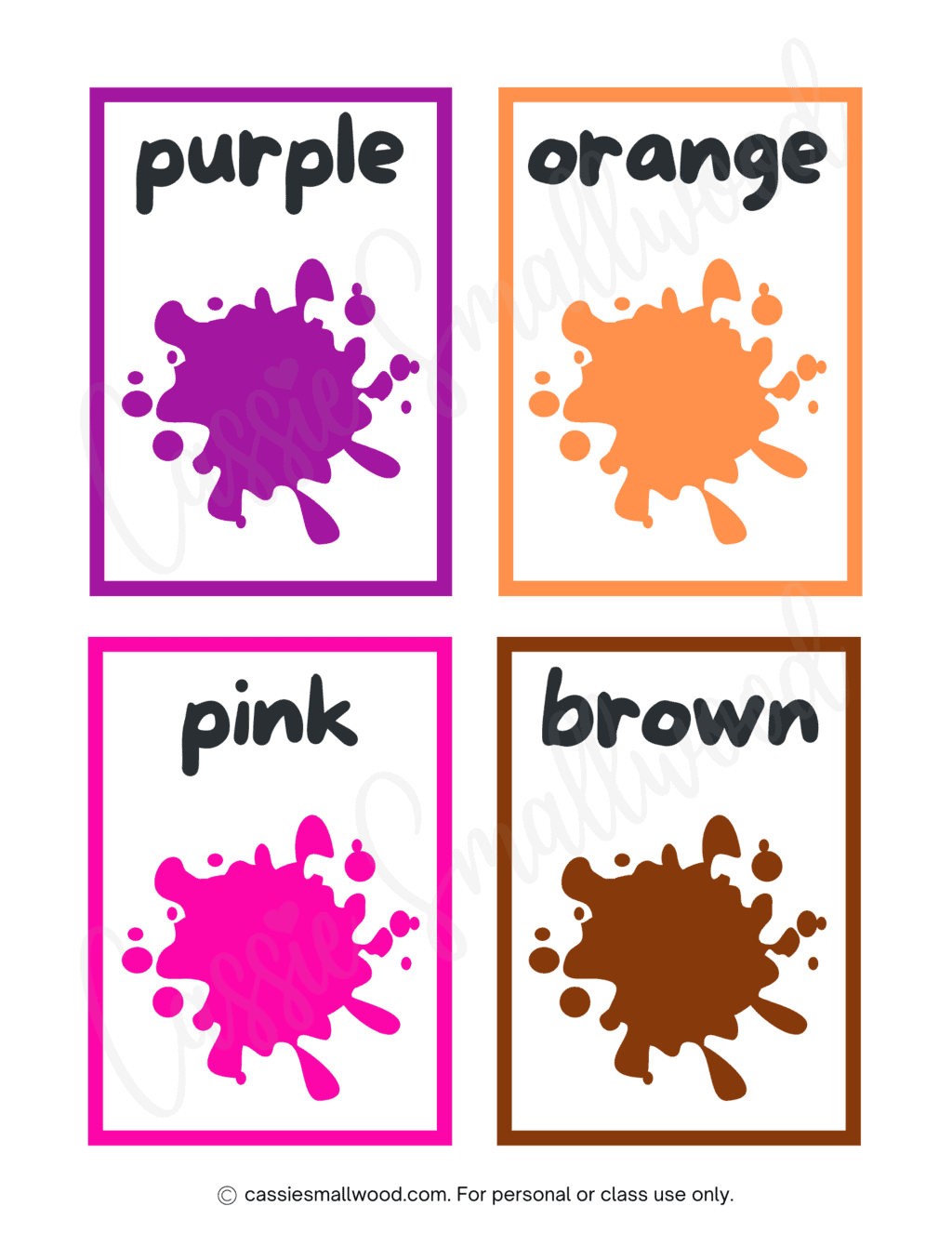 Free Printable Color Flashcards For Toddlers Cassie Smallwood Free Printable Color Flashcards For Toddlers Cassie Smallwood