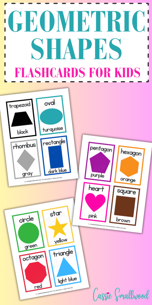 geometric shapes flashcards for kids free printable pdf