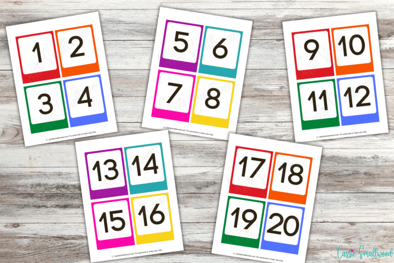 FREE Printable Numbers Flashcards To Teach Kids Counting